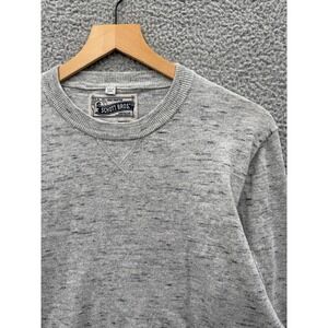 Schott Bros Sweater Mens Medium Heather Gray Pullover Hand Crafted